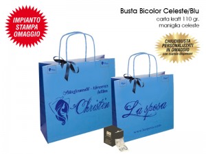 BUSTE IN CARTA BICOLOR CELESTE/BLU